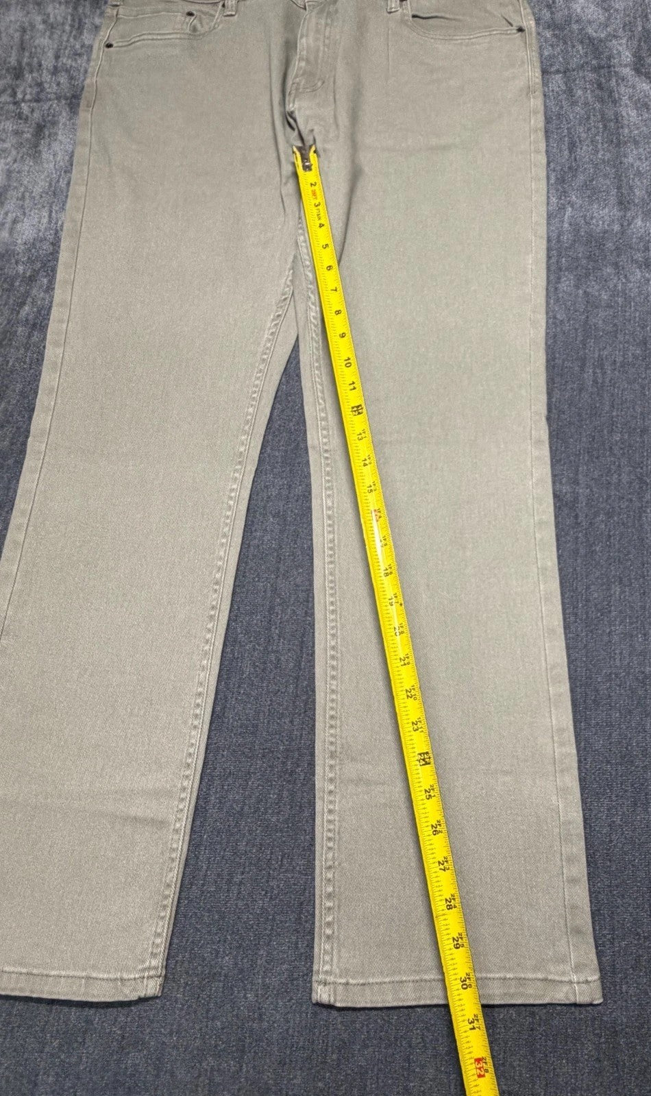 NWT Jachs New York Denim Pant Men's 40X32 Gray Straight Leg Casual 5-Pockets