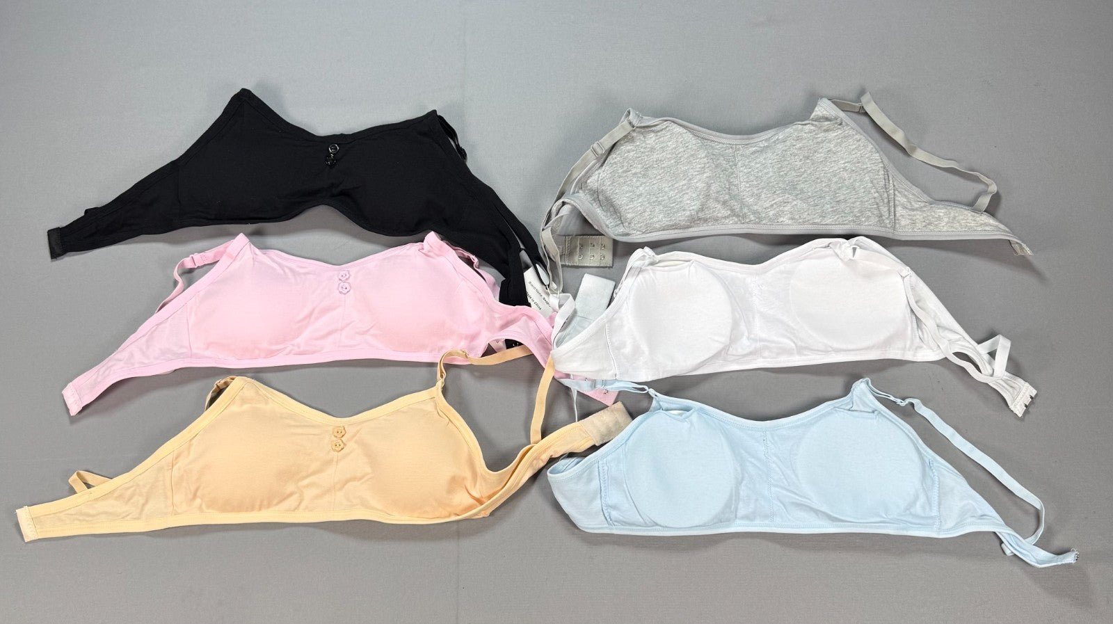 Pack of 6 Neapro Seamless Bras & Panties Sets Girls Medium Adjustable Straps