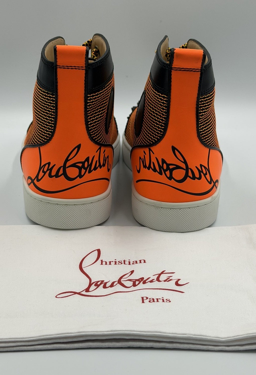 Authentic Christian Louboutin Spikes Leather High Top Sneakers- SIze 42 EU; 9 US