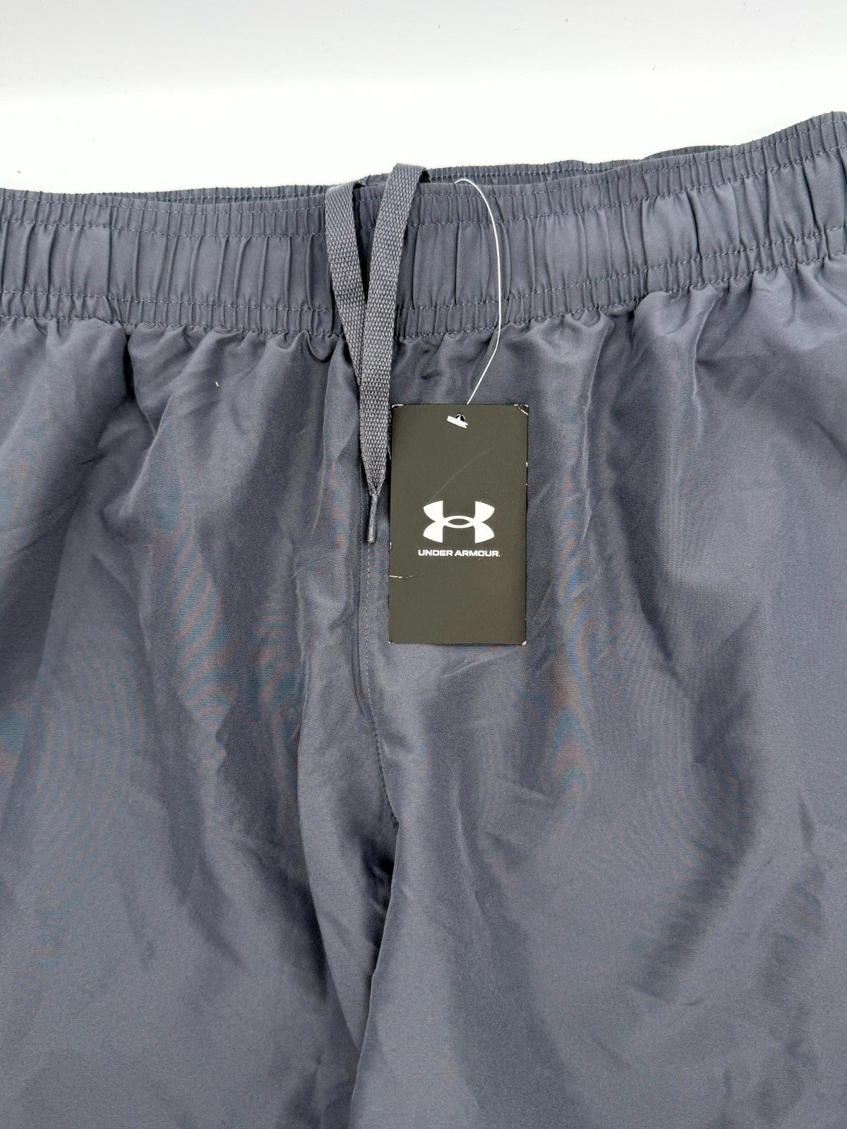 NWT Under Armour UA Tech Woven Wordmark Shorts Men's Medium Gray Drawstring