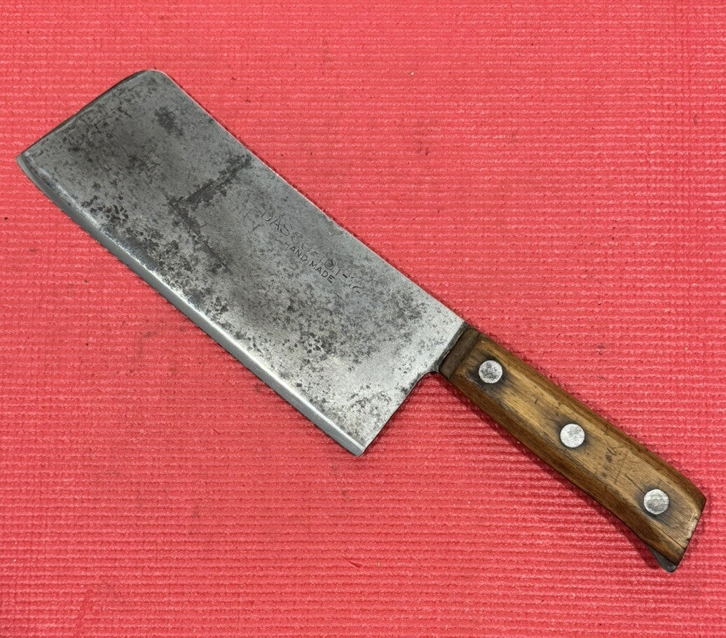Antique DASCO 101-12 Meat Cleaver Butcher Knife 9'' Blade Hand Made Collectible