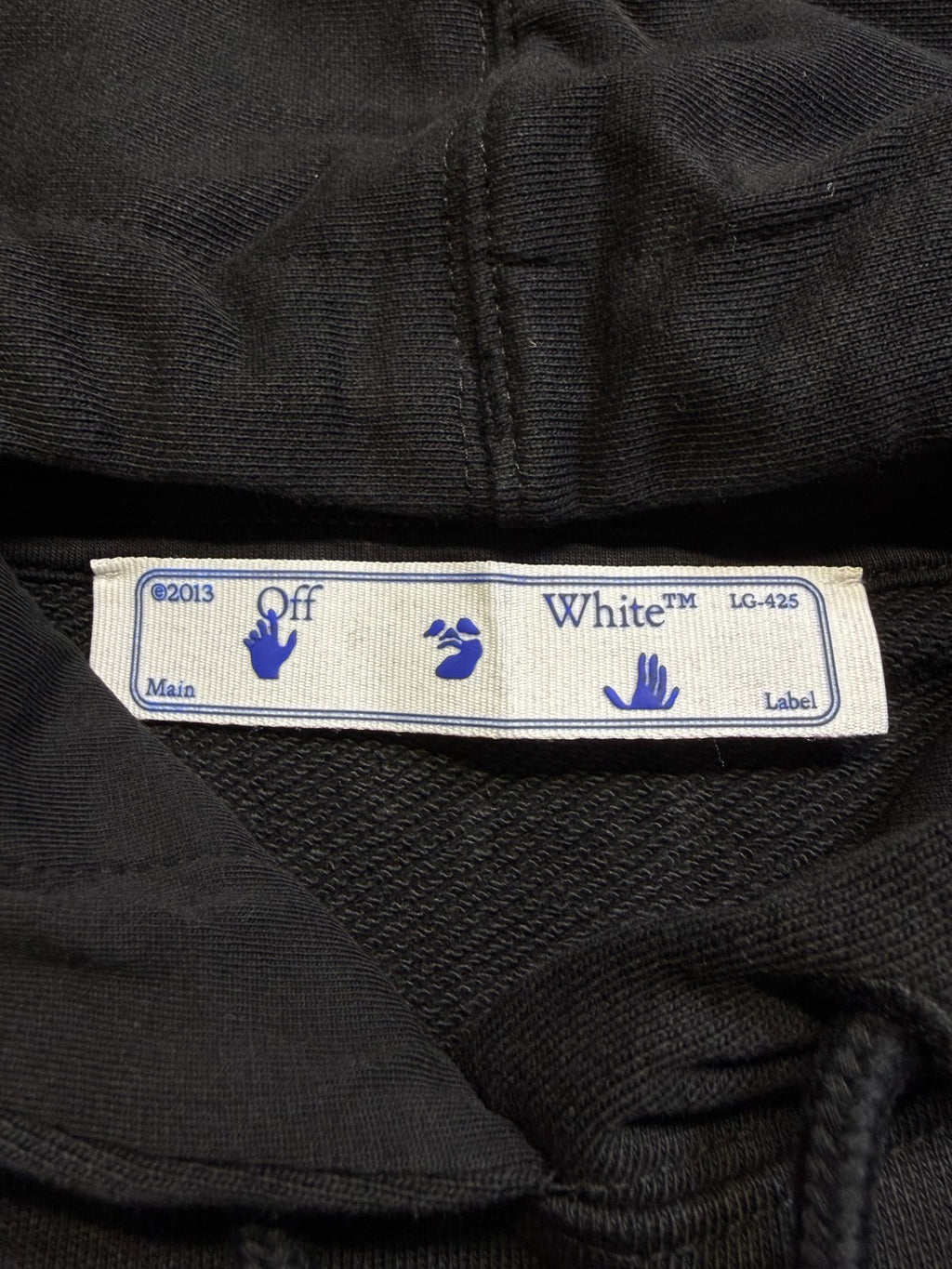 NWT Off-White Chinese New Year Cropped Hooded Sweatshirt Women's Small Black