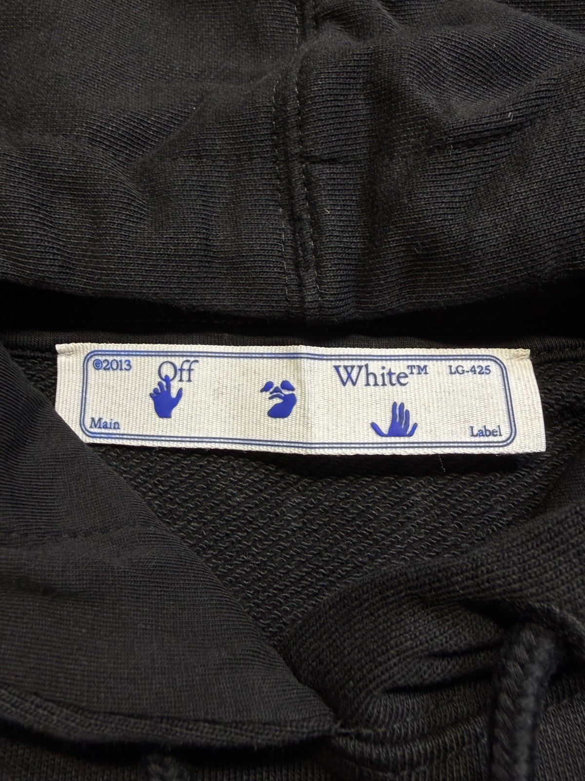 NWT Off-White Chinese New Year Cropped Hooded Sweatshirt Women's Small Black