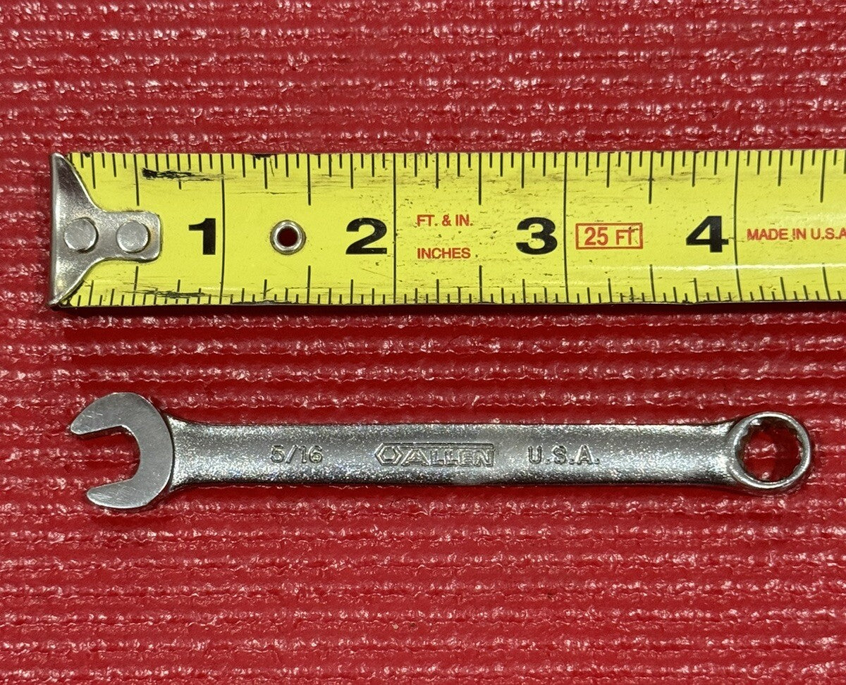 Vintage Allen Tools 20206, SAE 5/16" Combination Wrench 12PT Made in USA
