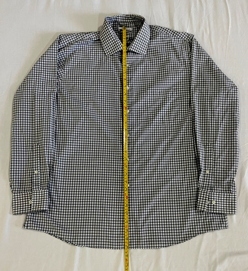 Van Heusen Classic Fit Flex Collar Size 17 34/35 Men Shirt Long Button Sleeve B1