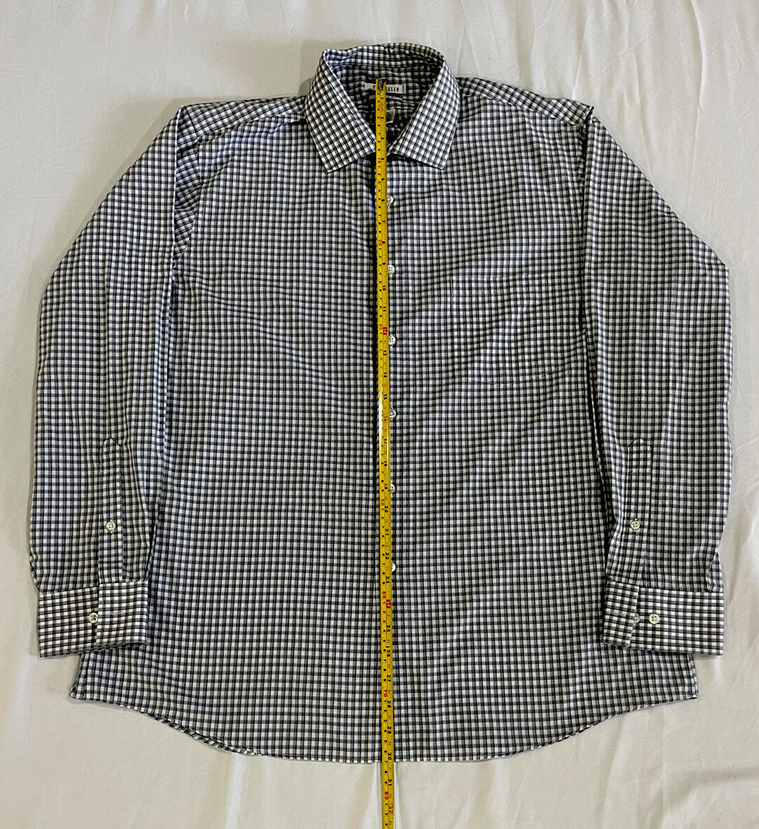 Van Heusen Classic Fit Flex Collar Size 17 34/35 Men Shirt Long Button Sleeve B1