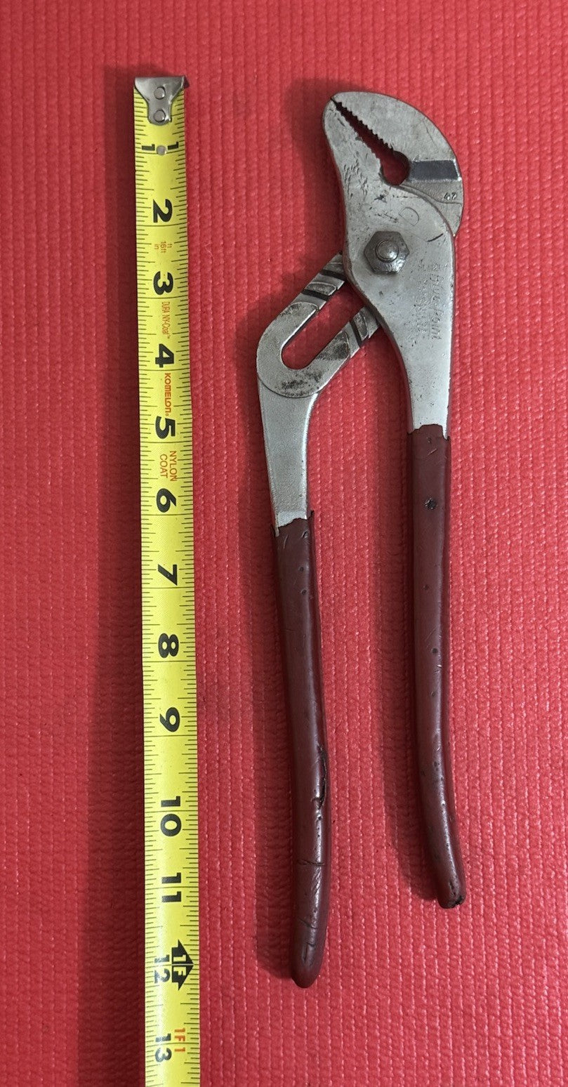 Blue Point Tools HL112P 12” Slip Joint Pliers Red Handle USA By Snap on