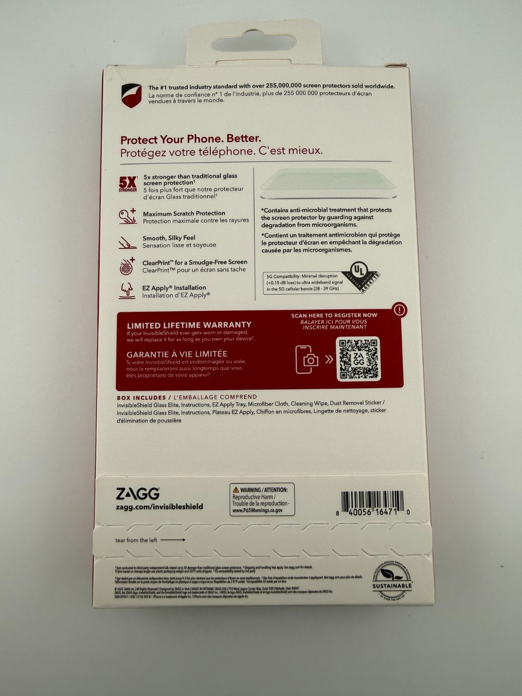 ZAGG InvisibleShield Glass Elite 5X Stronger Screen Protector iPhone 14 Pro Max