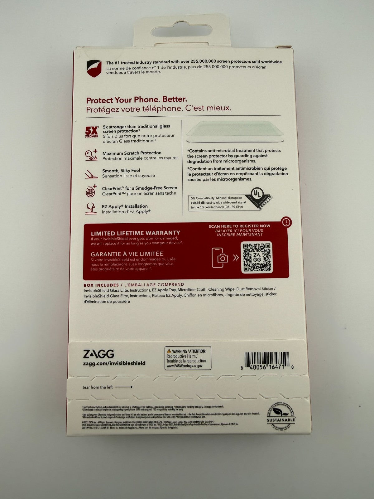 ZAGG InvisibleShield Glass Elite 5X Stronger Screen Protector iPhone 14 Pro Max