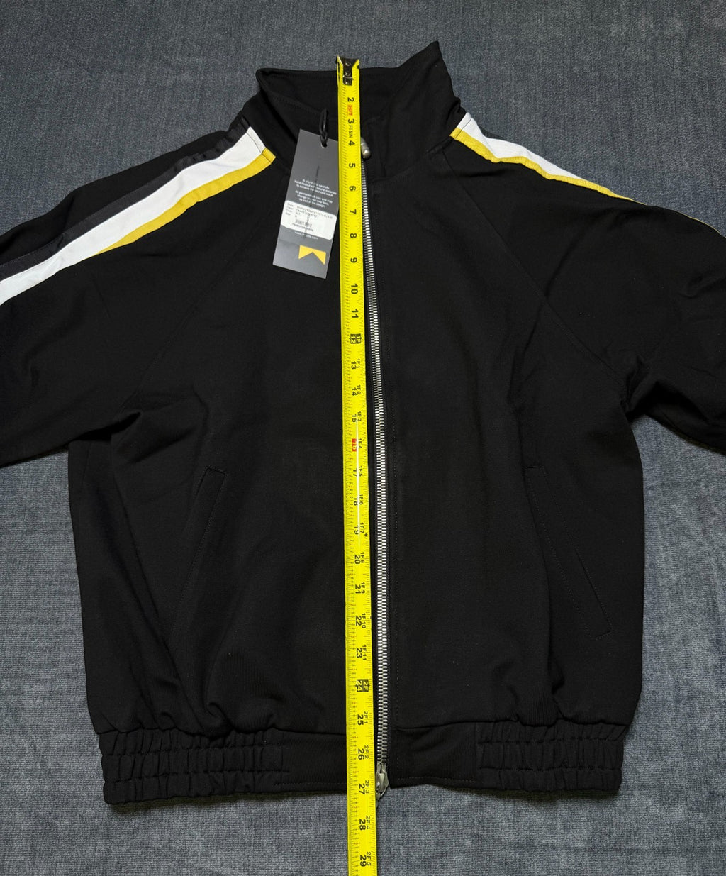 NWT Rhude Traxedo Jacket Men's Medium Black Full-Zip Long Sleeve Slash Pockets