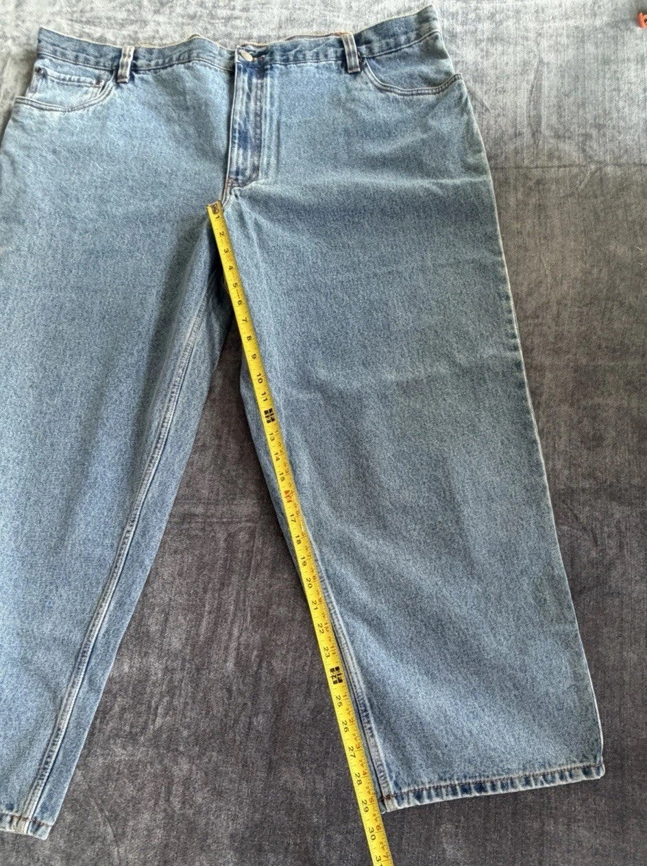 Basic Editions Relaxed Fit Men’s 48W X 30L Denim Blue  light Jeans Classic NWT
