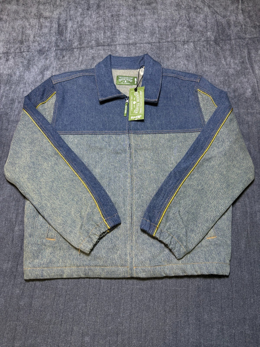 NWT Levi's X Tears Denim Track Jacket Men Large Blue Full-Zip Collared Pockets