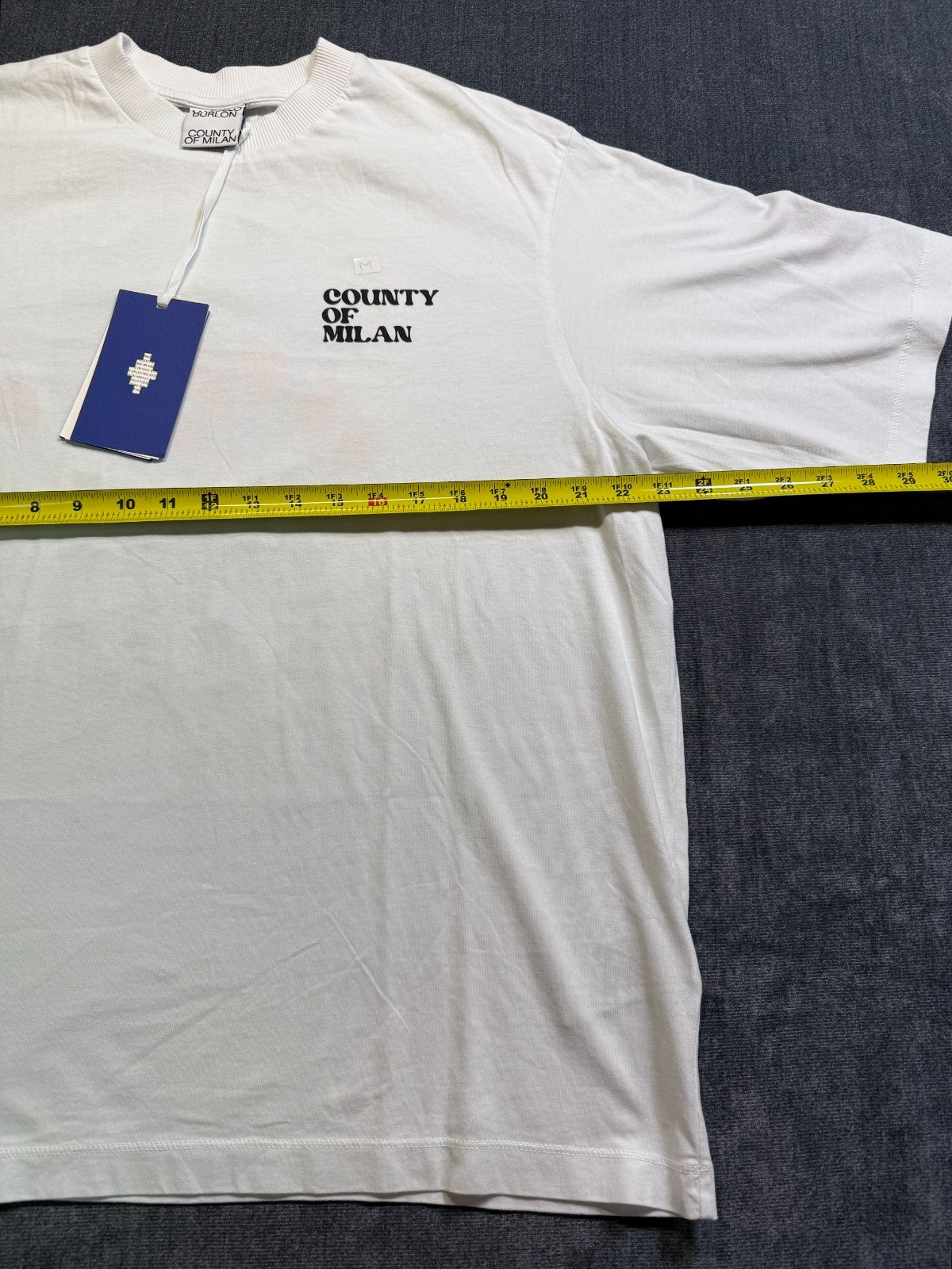 NWT Marcelo Burlon County of Milan Logo T-Shirt Men's Medium White Short Sleeve