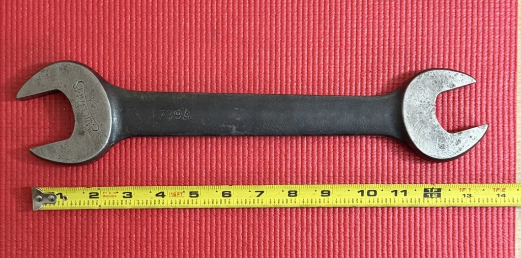 Vintage Williams Tools 739A 1 1/2” X 1 1/4” Double Open End Wrench 14" long USA