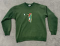 Lee VINTAGE Crewneck Men’s Size L Green Heavyweight Sweatshirt Embroidered 90s