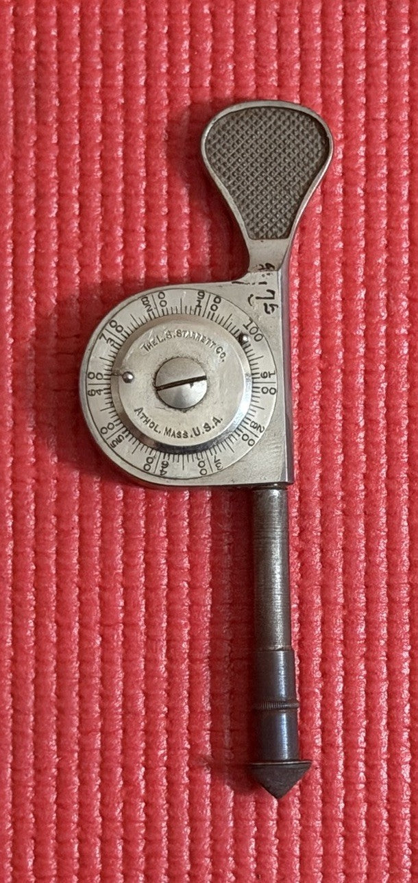 Vintage L.S. Starrett & Co. No. 104 Speed Indicator Machinist Tool Made in USA
