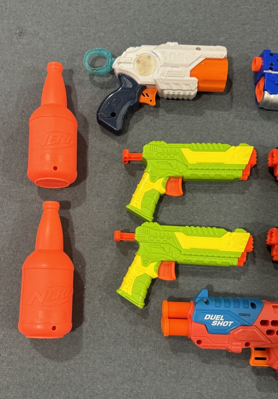 Buzz Bee Toys & Nerf Compatible 7PC Toy Dart Gun & Accessories & Bullets Set