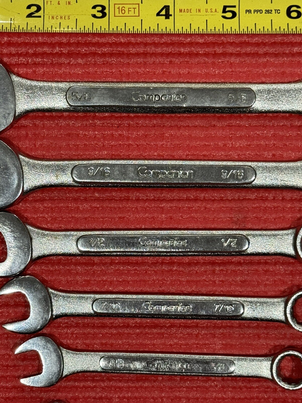 Vintage Companion 12 pc SET Combination Wrenches MATRIC & SAE NICE