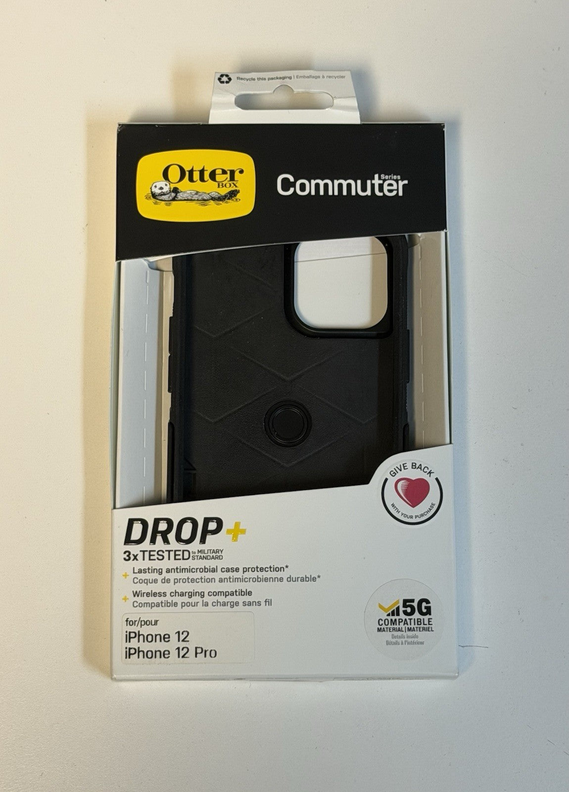 OTTERBOX Commuter Series Drop+ Case for Apple iPhone 12 | iPhone 12 Pro | Black