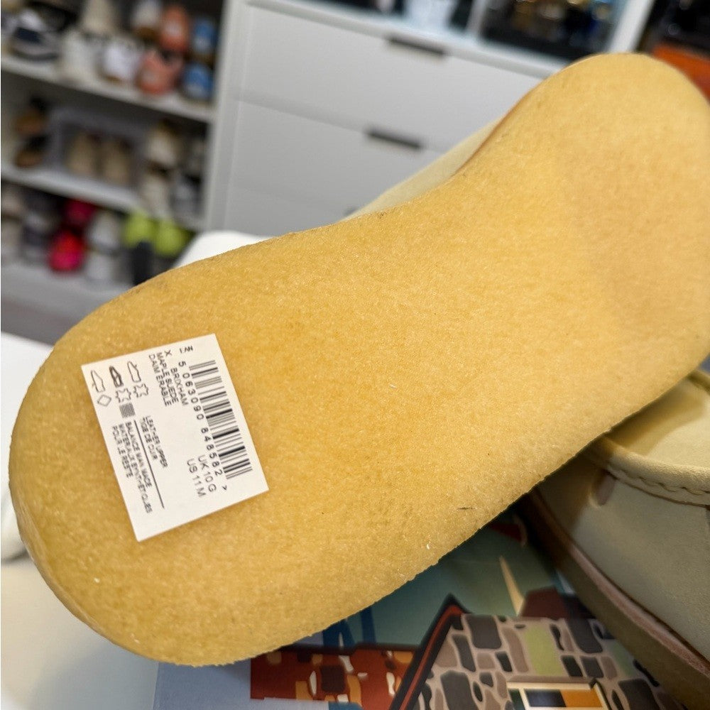 Clarks Brixham Beige Suede Loafers