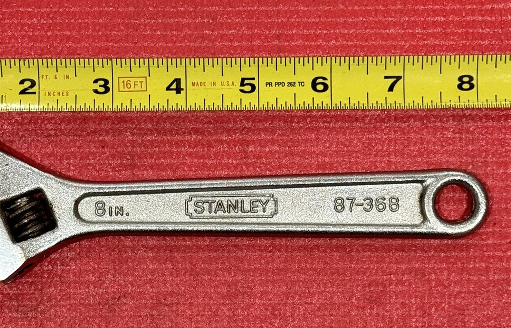 Stanley Tools 87-368  8" Adjustable Wrench Crescent Wrench Chrome Vanadium 200mm