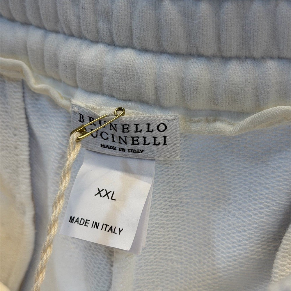 Brunello Cucinelli Monil Chain White Joggers