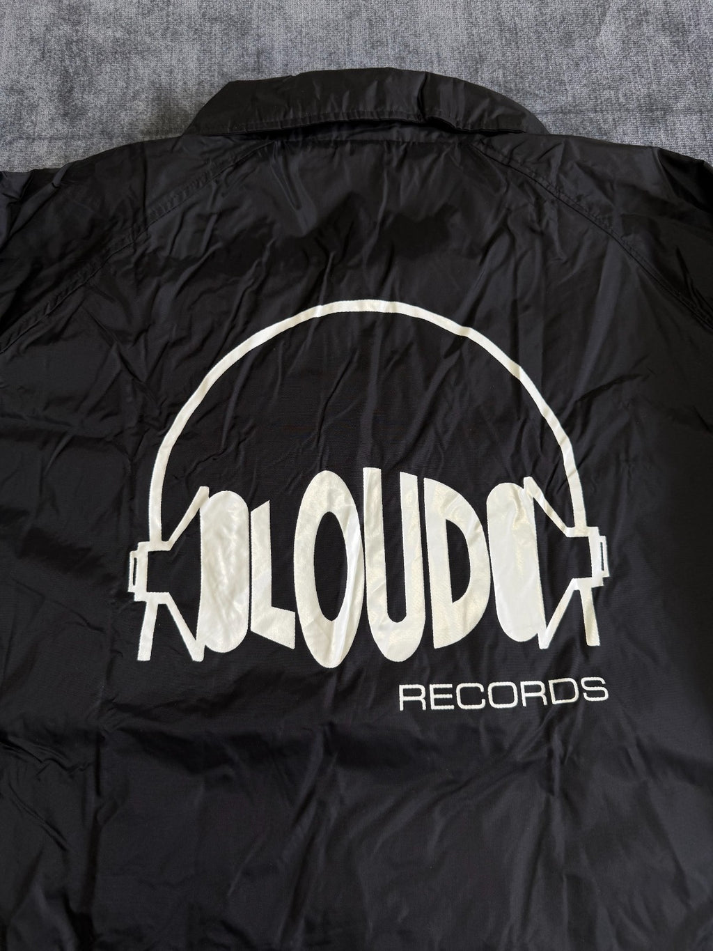 The Thread Shop Loud Records Coaches Jacket Mens 2X Black Long Sleeve 100% Nylon