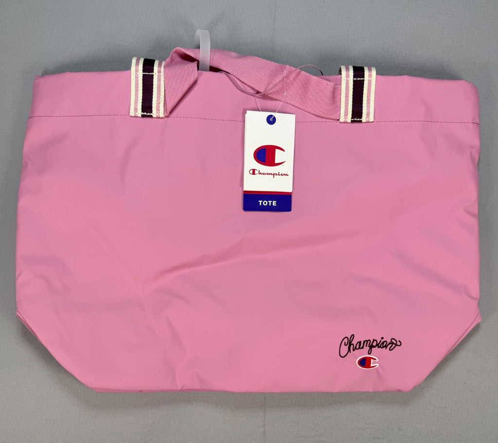 NWT Champion Logo Tote Shoulder Bag Women's Pink Purse Gym Travel Zip Pocket