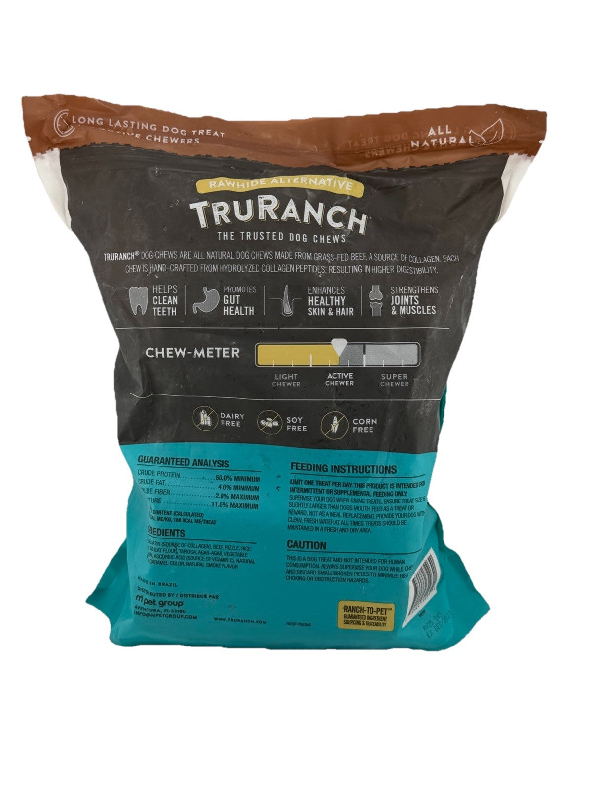 TruRanch Collagen Roll Dog Treat Chews, Bully Flavor - 24 Count