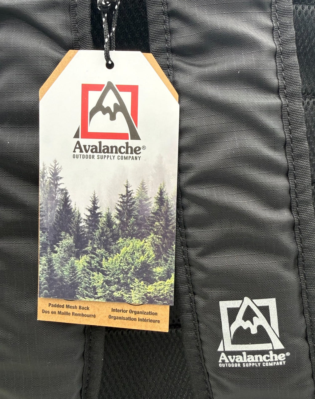 Avalanche Outdoor Supply Co Backpack Black Yellow Hiking Travel School Rucksack