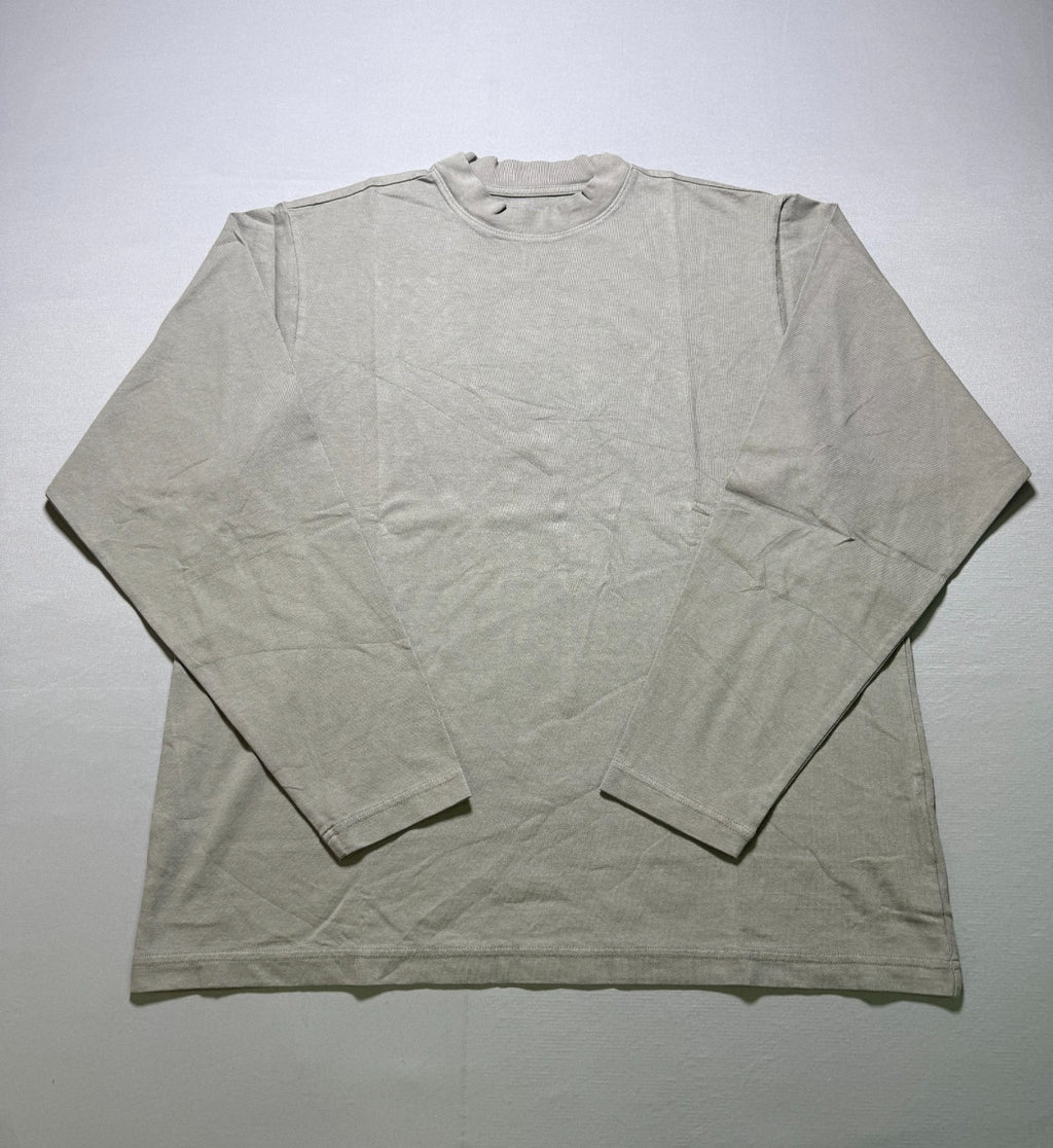 NWT YZY Gap T-Shirt Men's Medium Beige Tan Crew Neck Long Sleeve Pullover Casual