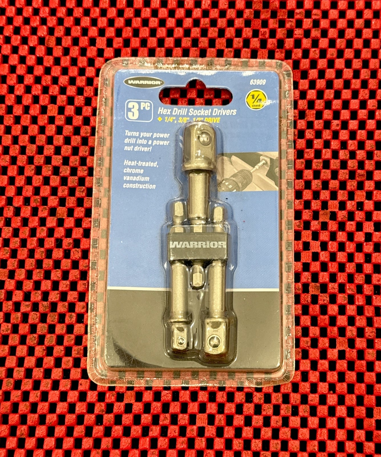 Warrior NEW 3 Piece Hex Drill Socket Drivers set 1/4", 3/8", 1/2" Drive N7