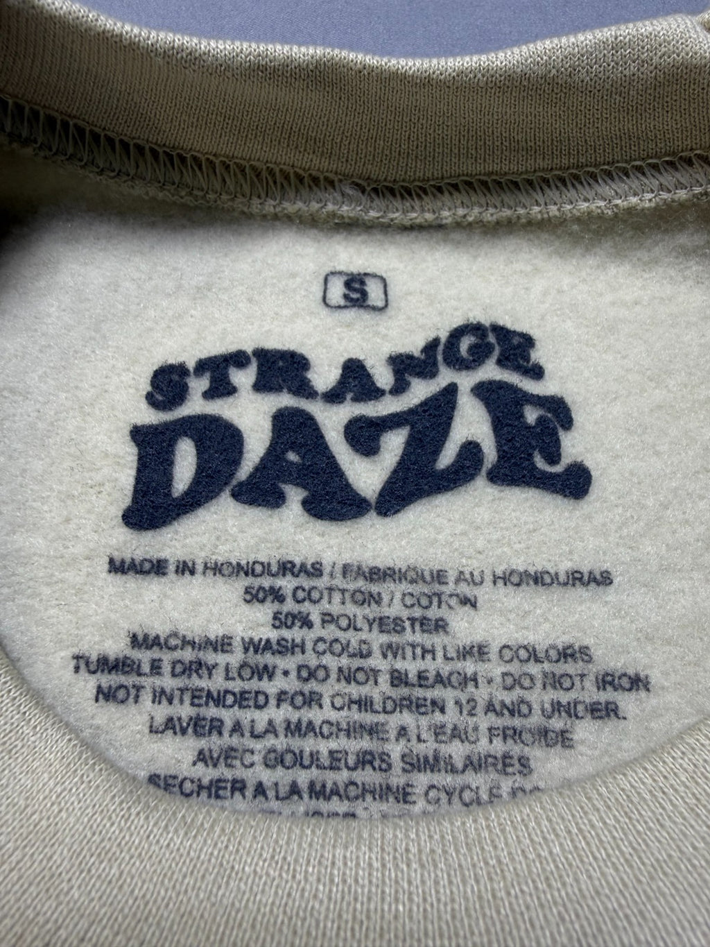NWOT Strange Daze Los Angeles Pickleball Pullover Sweatshirt Men's Small Beige