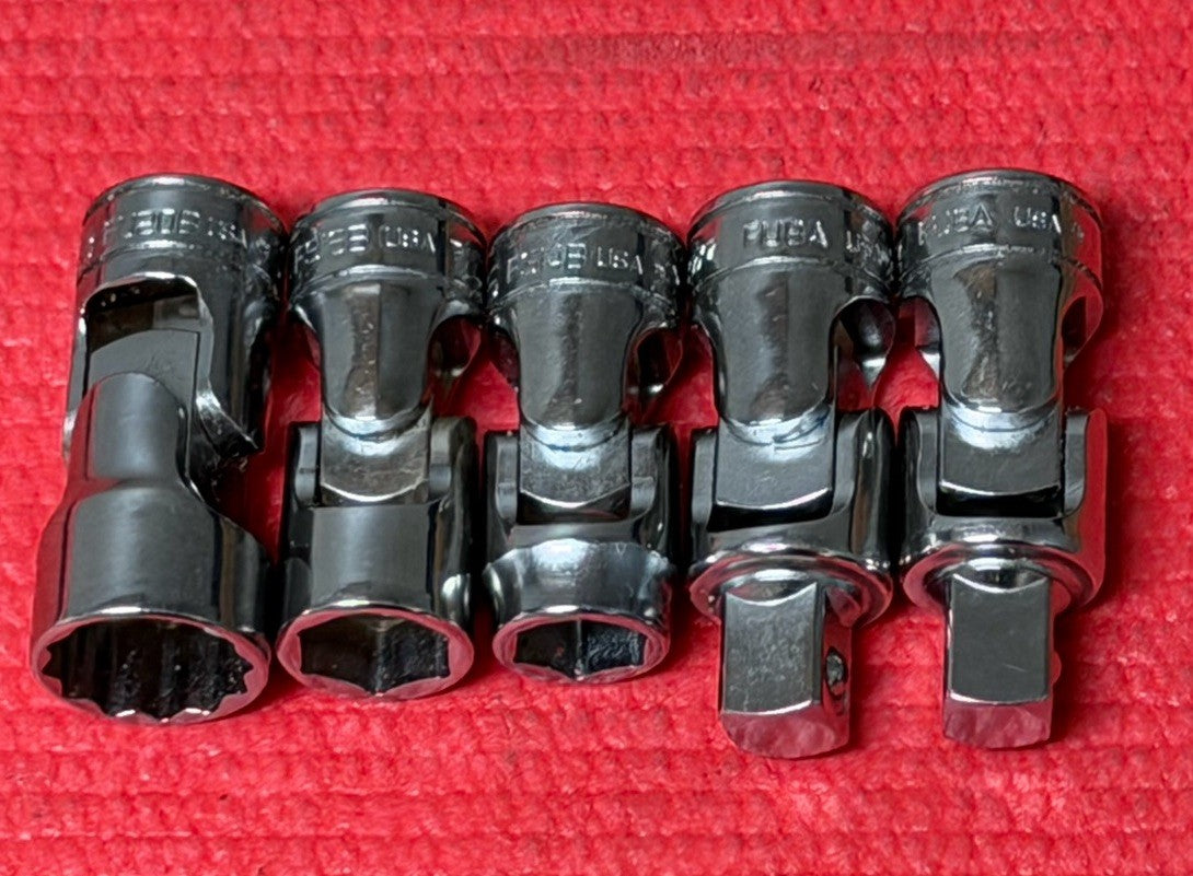 NEW Snap-On Tools 5PC 3/8" Drive SAE Universal Swivel Socket Set Made in USA