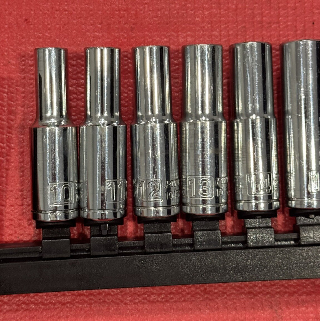 Pittsburgh Pro 67873, 10 PC CR-V Metric 6PT 1/2" Drive Deep Socket Set 10-19MM