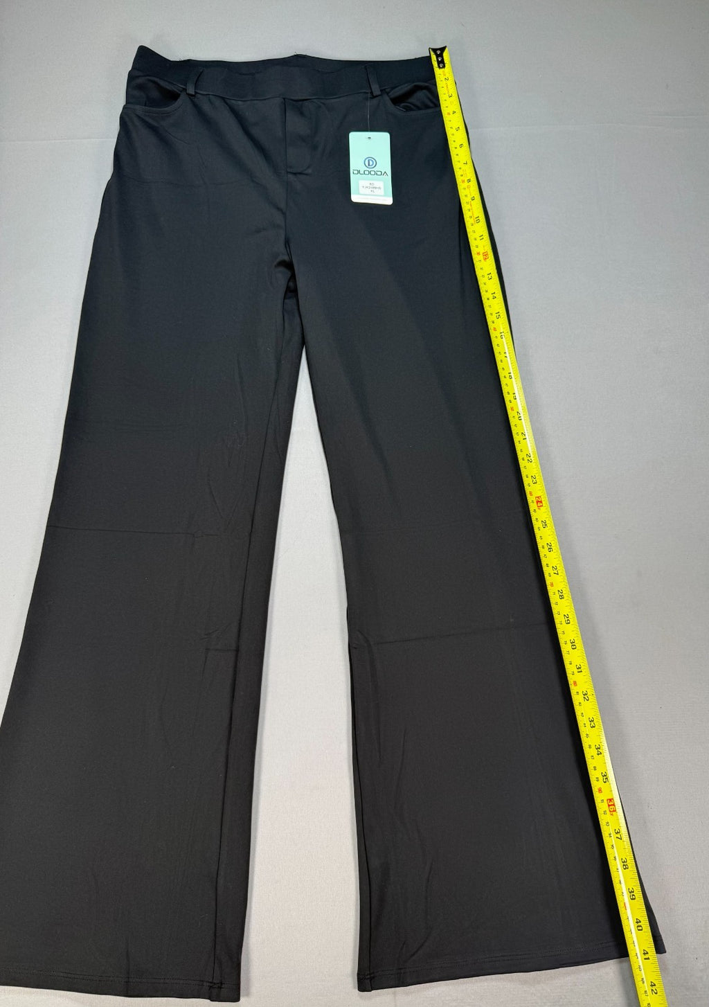 Dlooda Flare Wide Leg Yoga Pants Womens XL Black Stretch Work Office Trousers