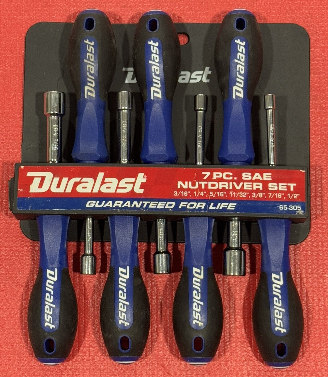 Duralast Tools 65-305  7pc Set SAE Nut Driver Set BRAND NEW Guaranteed For Life