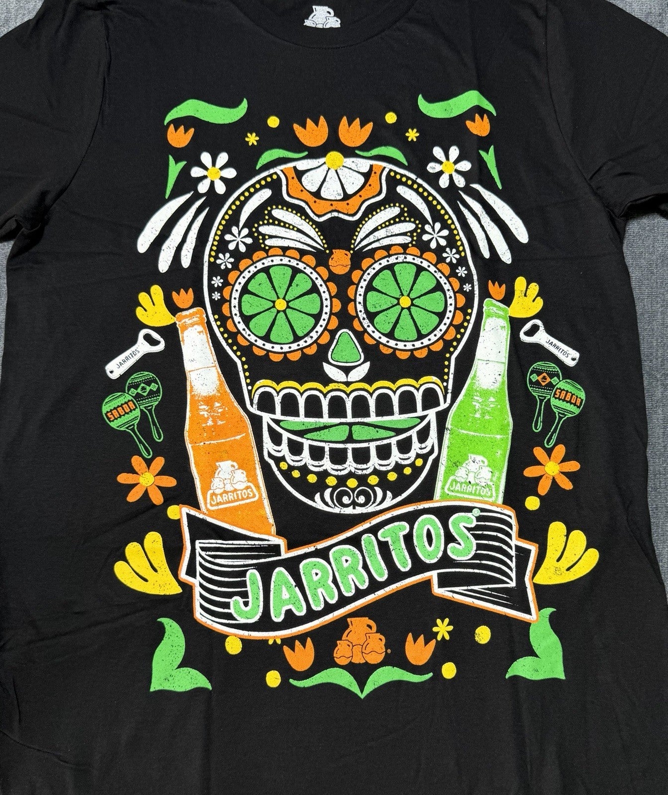 Jarritos Soda Mexican Soft Drink Graphic T-Shirt Men's Medium Black Short Sleeve