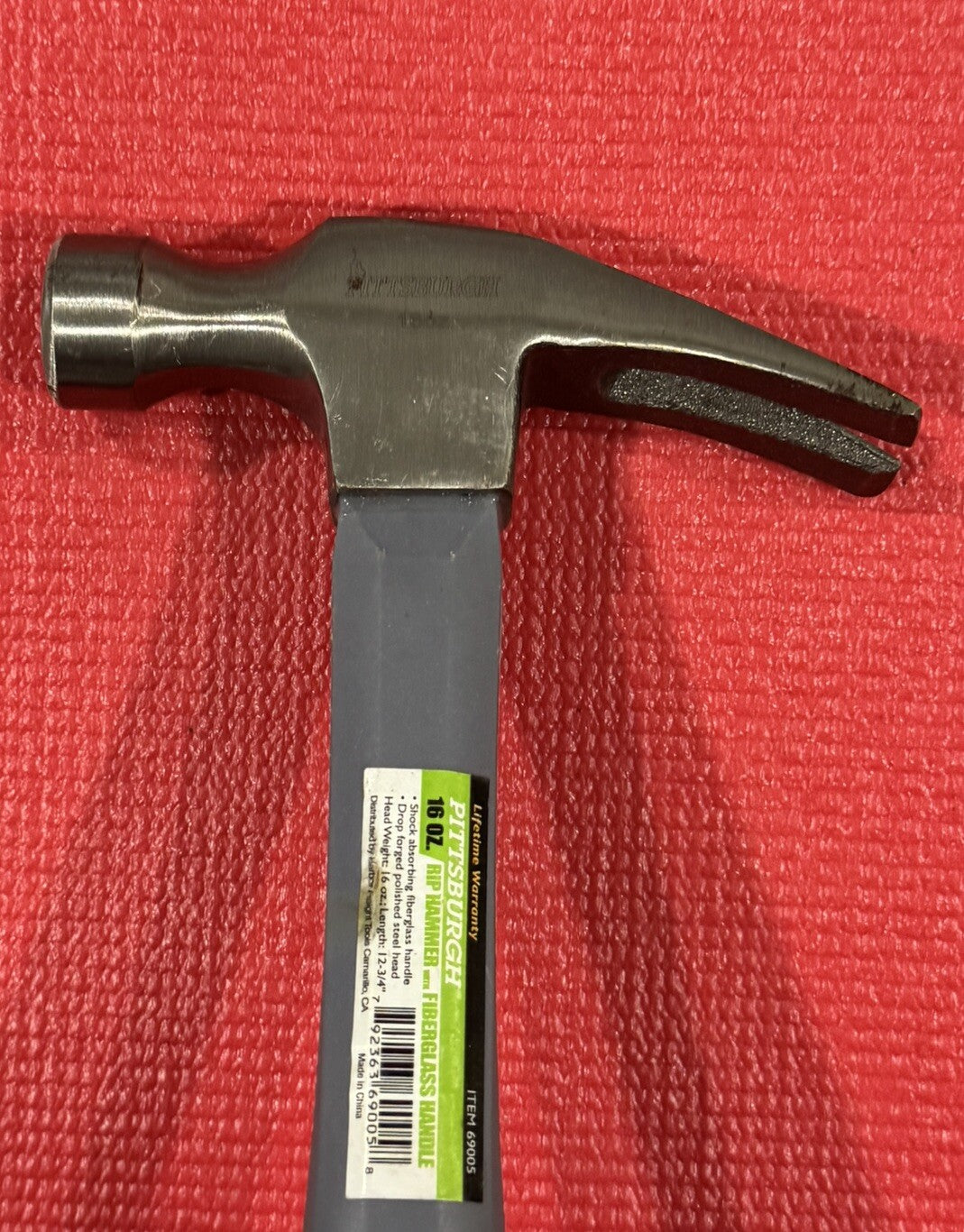 NEW Vintage Pittsburgh Tools 69005, 16 OZ RIP HAMMER FIBERGLASS HANDLE
