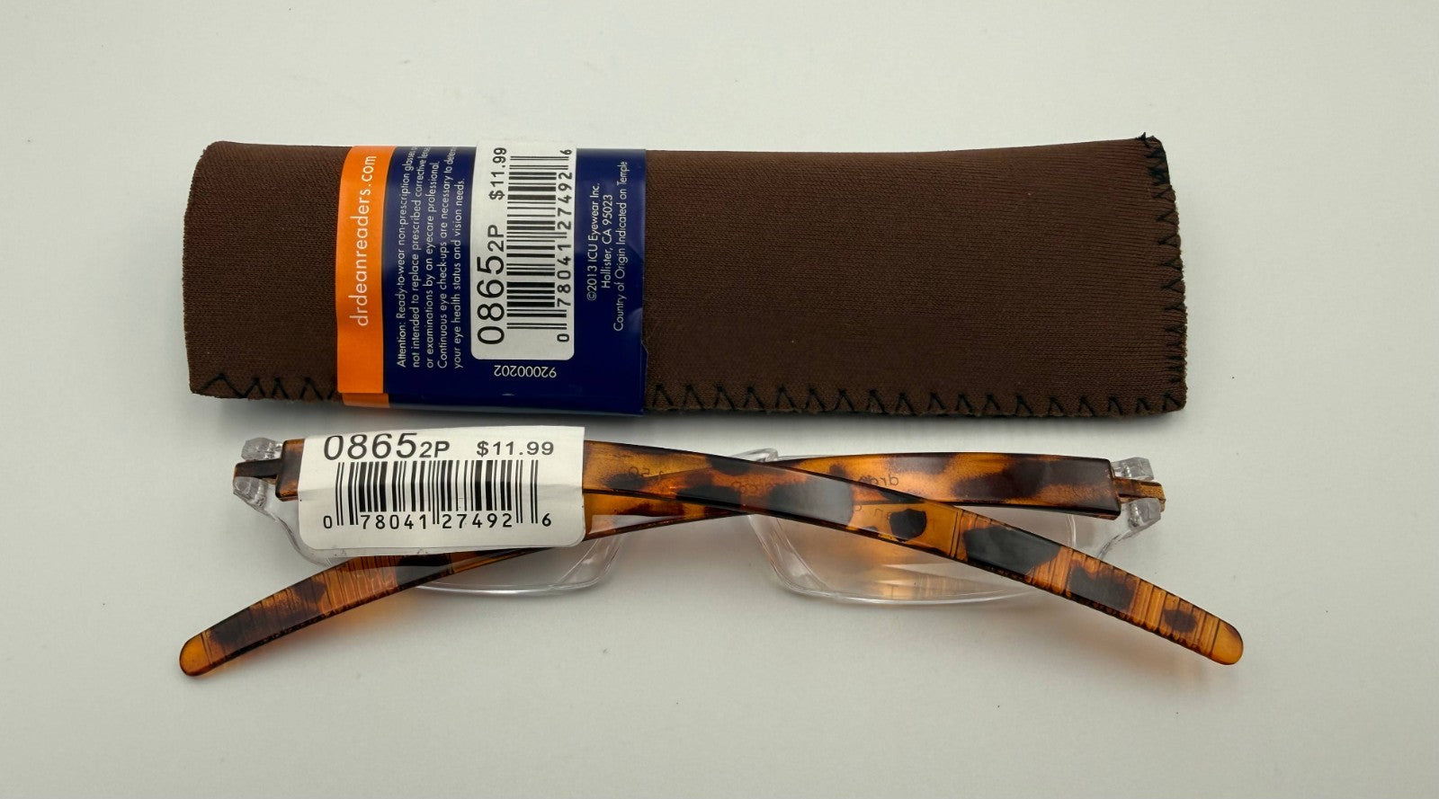 ICU Eyewear by Dr. Dean Edell Slim Vision Reading Glasses +1.50 Magnification