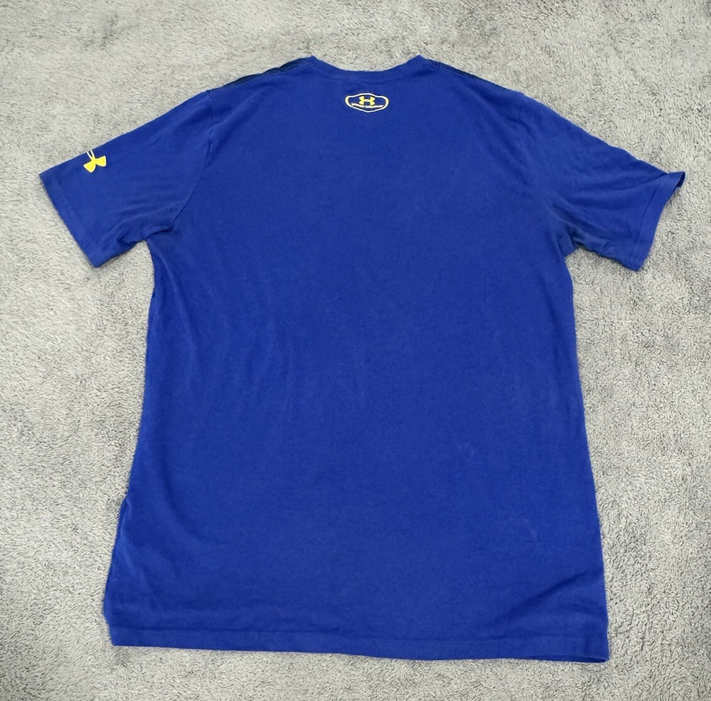 Under Armour Men's Size Medium T-Shirt Take Over the Game 30 Blue Crew Neck