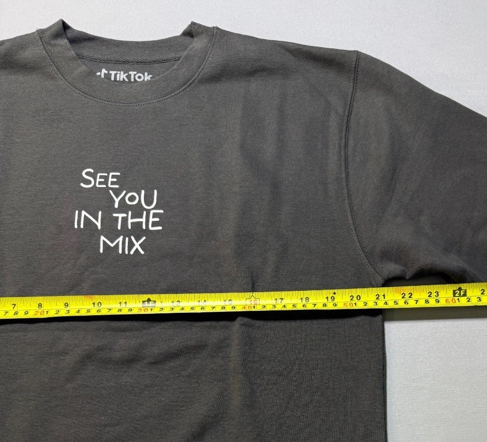 NWT TikTok See You In The Mix T-Shirt Men's Medium Black Graphic Short Sleeve