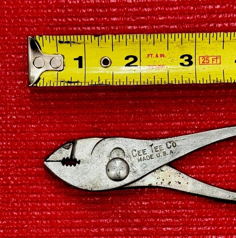 Vintage CEE TEE CO. Slip Joint Pliers 6 1/2" Made in USA