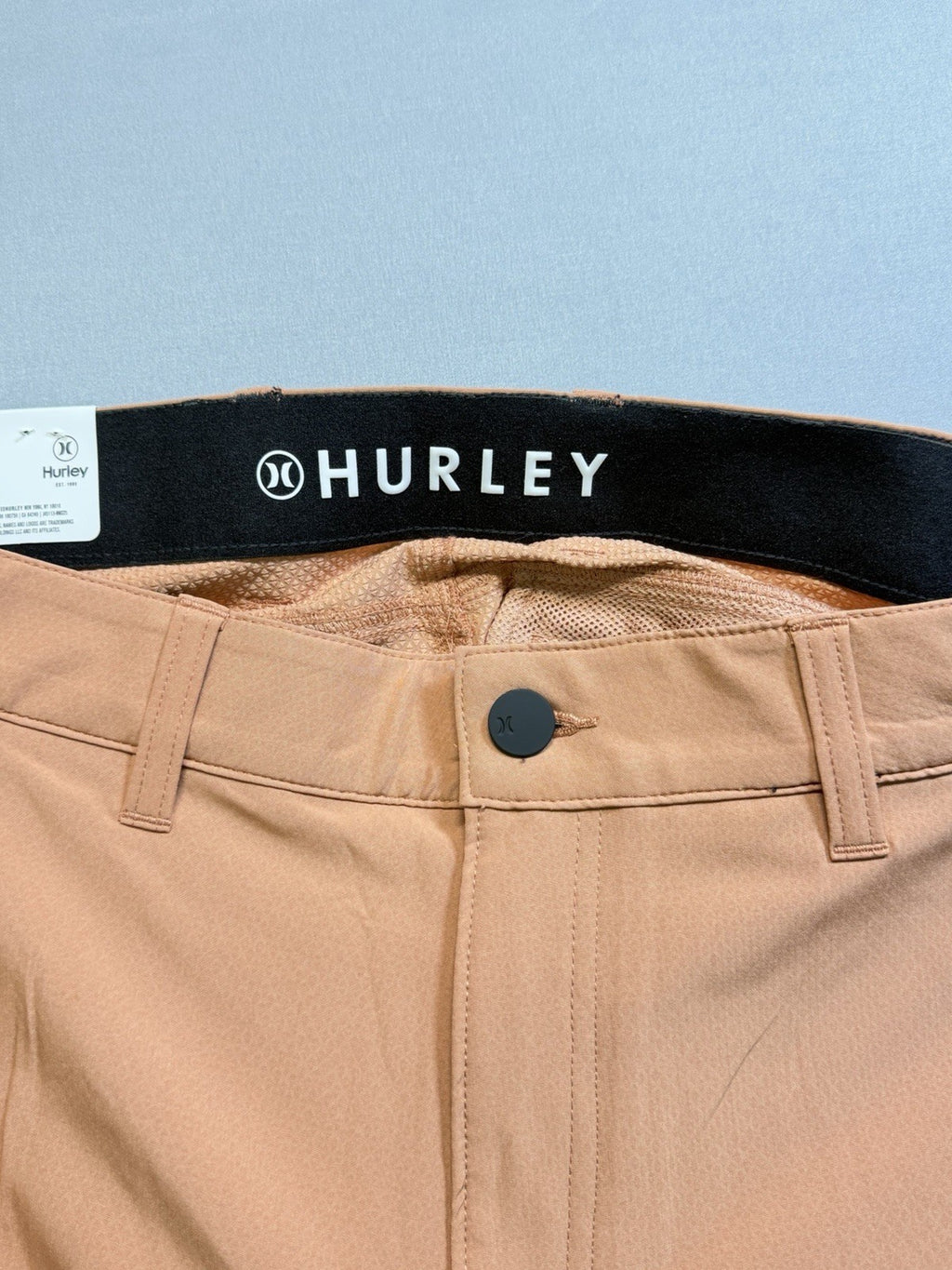 NWT Hurley All Day Trek Hybrid Short Men's 30 Orange Rust 4-Way Stretch Comfort