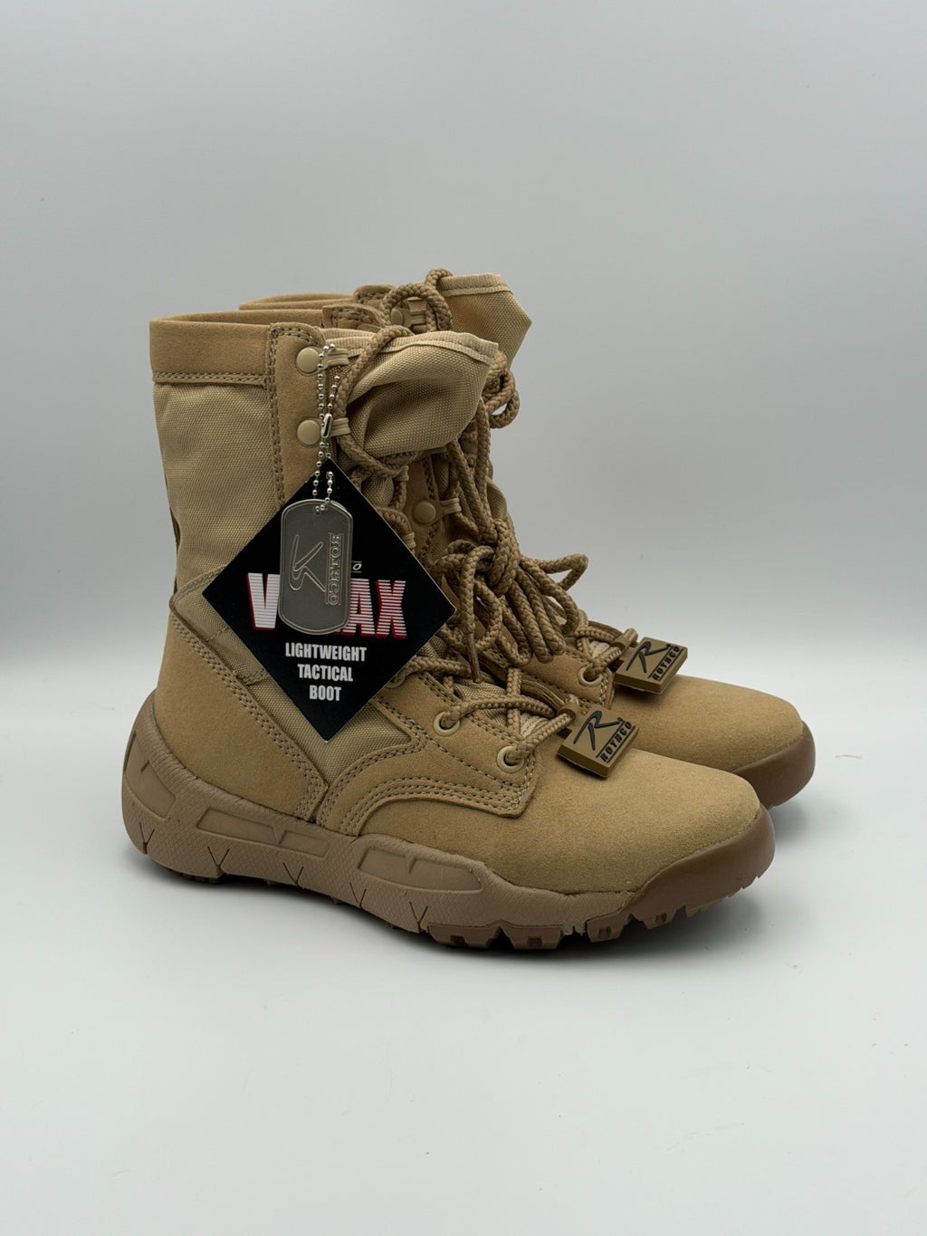 NWT Rothco V-Max Lightweight Tactical Boot Men's 5R Coyote Brown Lace Up Hiking