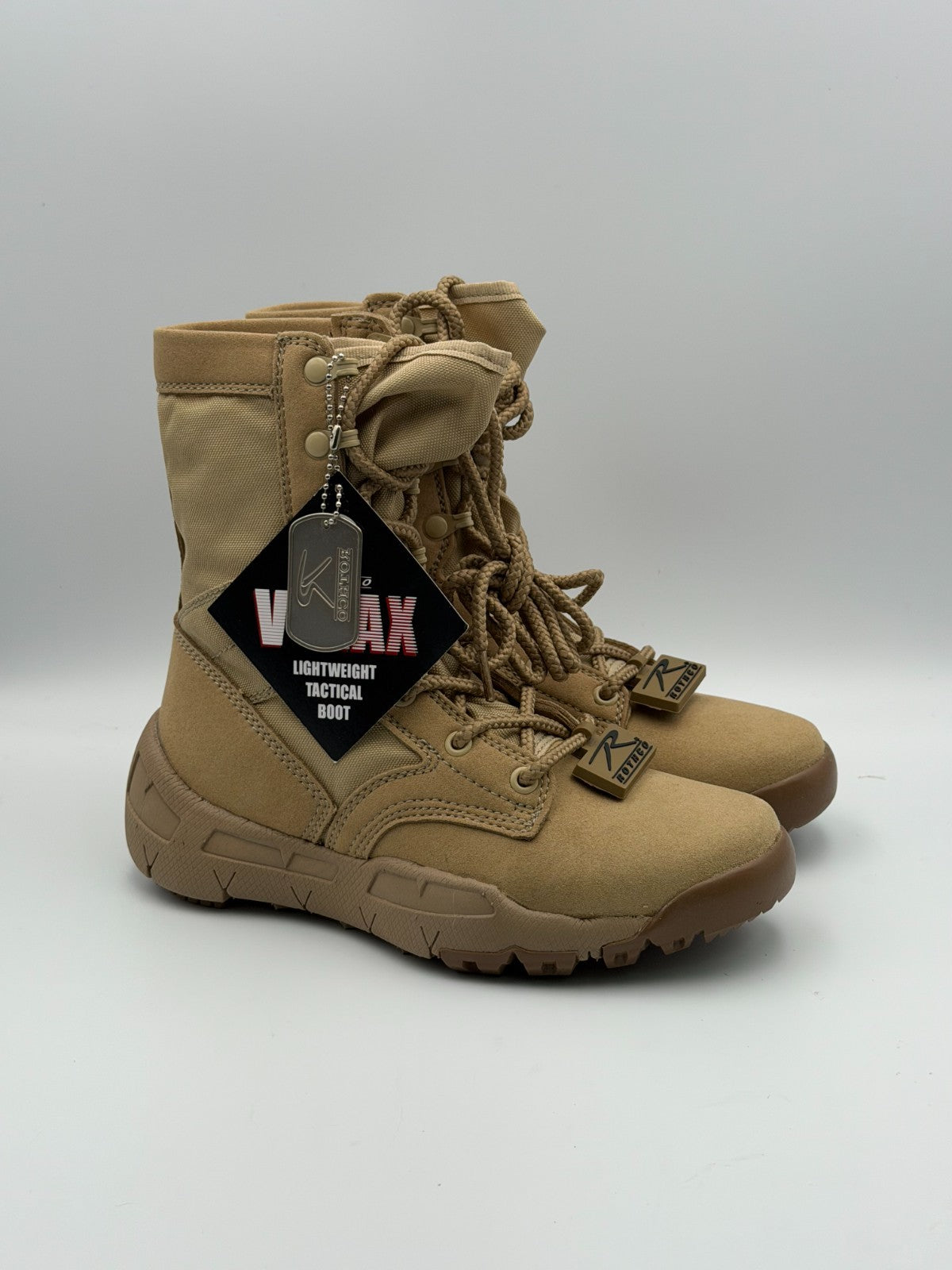 NWT Rothco V-Max Lightweight Tactical Boot Men's 5R Coyote Brown Lace Up Hiking