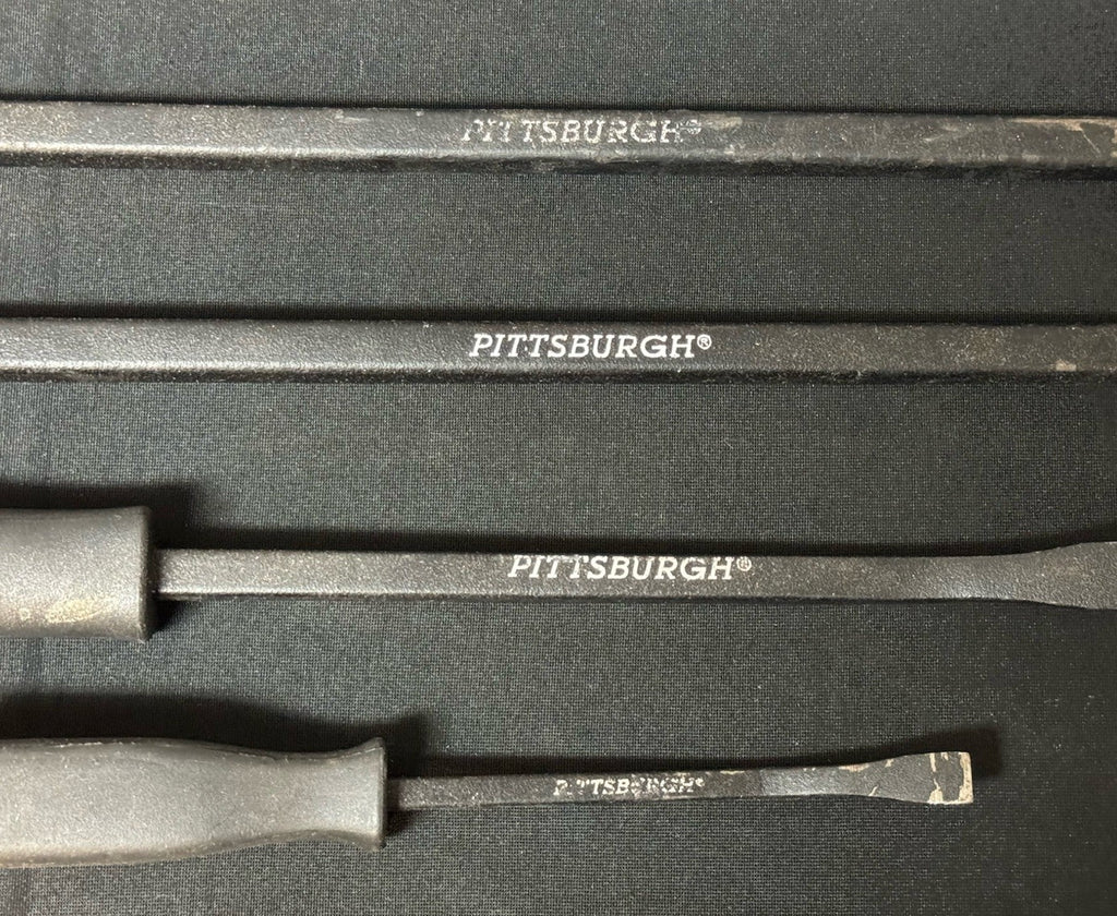 Pittsburgh Pry Bar Tool Set 4-Piece Heavy Duty High Carbon Steel Ergonomic Grip