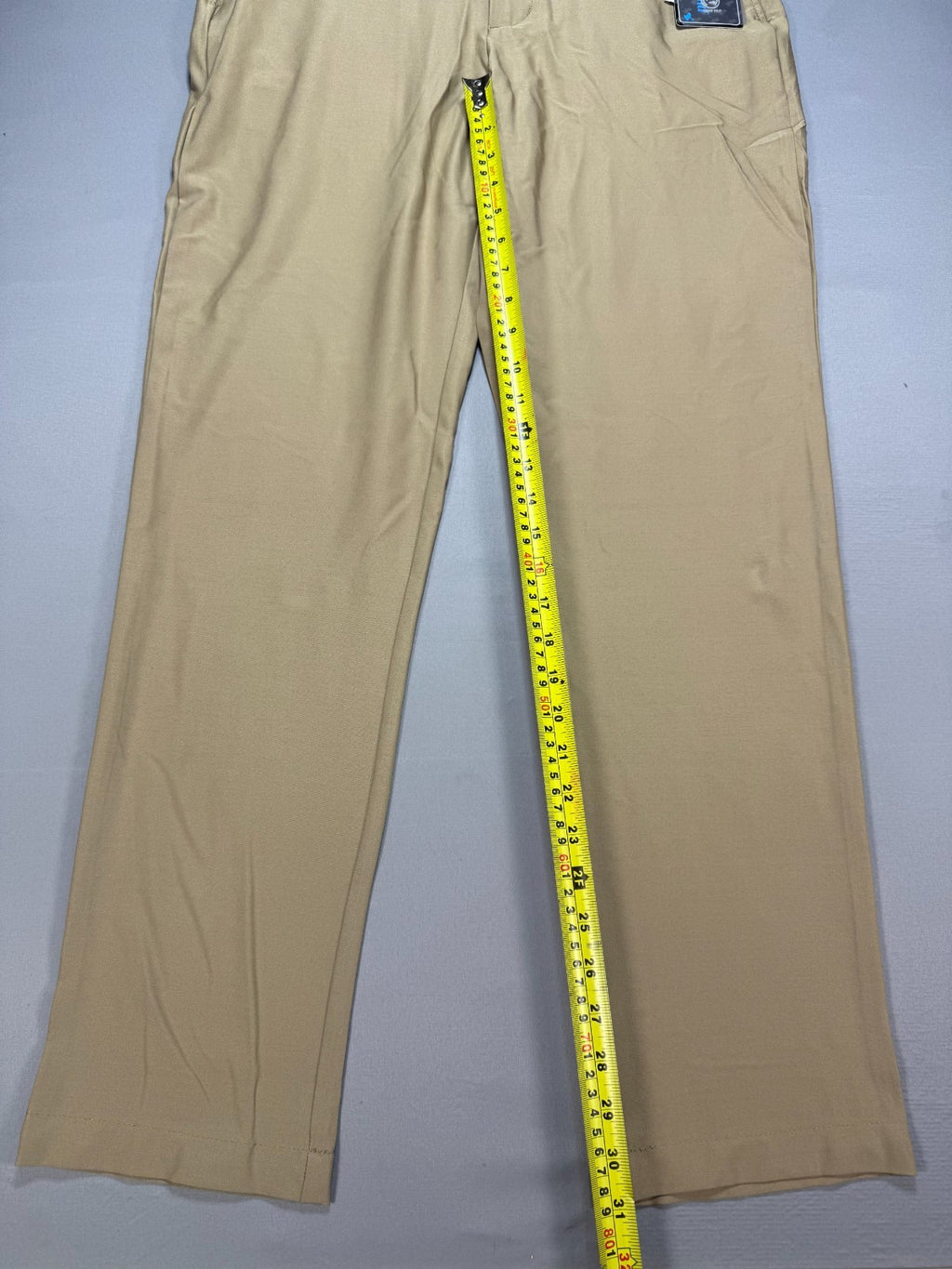 NWT Birdie Bound Straight Leg Pants Mens 34x32 Beige Flat Front Lightweight Golf