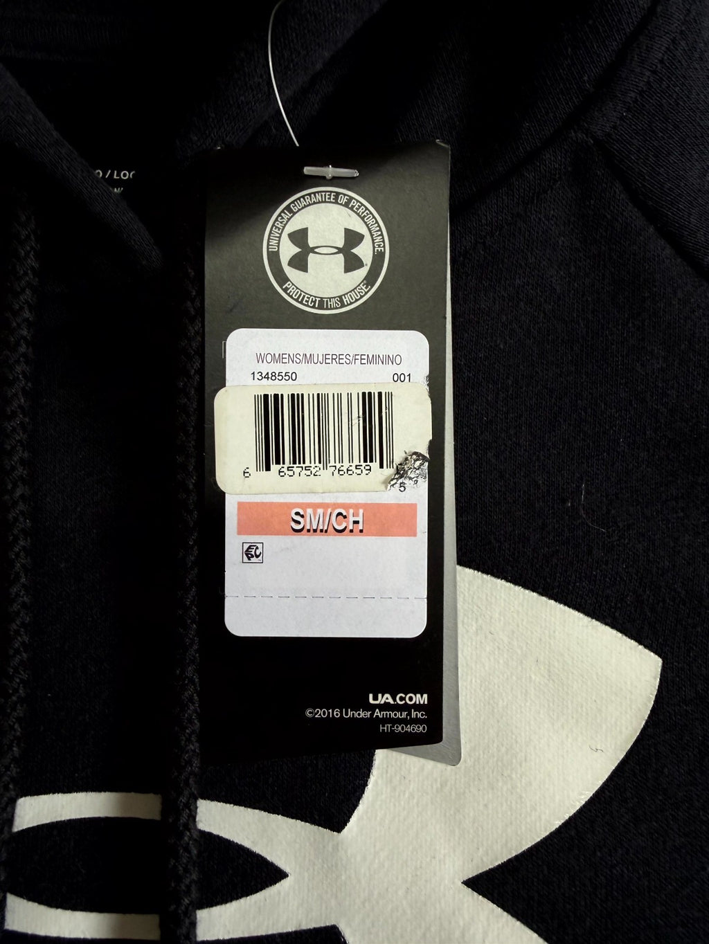 NWT Under Armour Rival Fleece Sportstyle Graphic Hoodie Men's Small Black Y2K