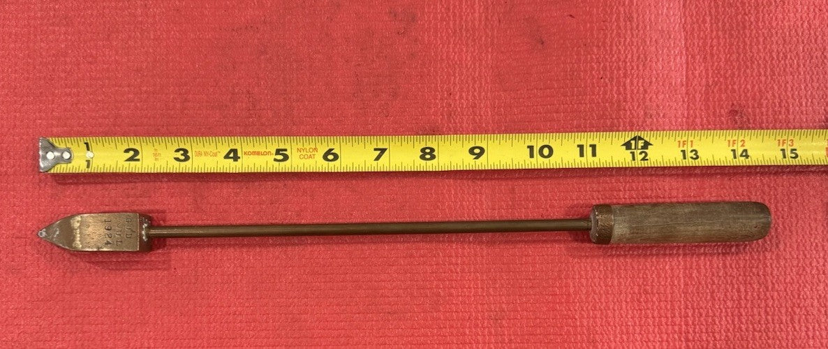Antique Soldering Iron with Copper Head 14” Long Dated 1924 Over 100 Years Old